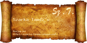 Szarka Tamás névjegykártya